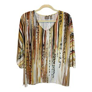 Chico's Blouse Women's Size XL Embellished‎ Stripes Office Chicos 3